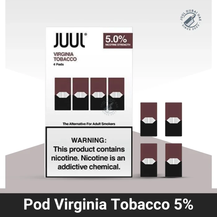 Best JUUL Pod Virginia Tobacco 5% 4Pc/Pack in Dubai