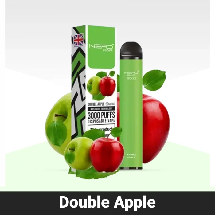 NERD BAR 3000 Puffs Double Apple Disposable Vape in Dubai