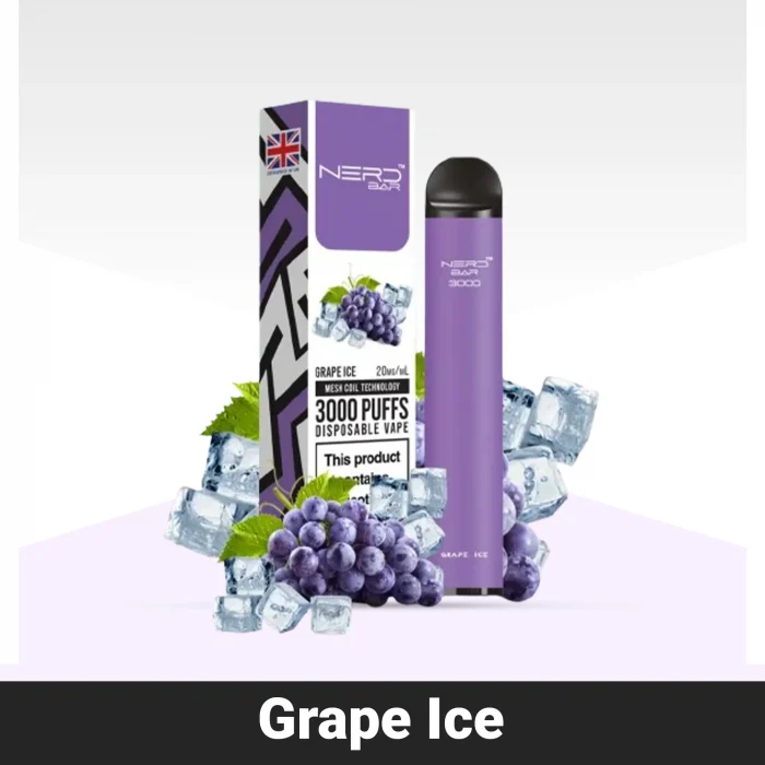 NERD BAR 3000 Puffs Grape Ice